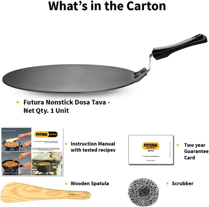 HAWKINS Futura Dosa Tava Grillplatte, antihaftbeschichtet, 27,9 cm, Schwarz 11-inch, 11-inch