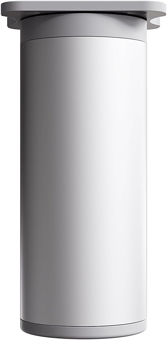 sossai® Design-Möbelfüsse MFR1 | höhenverstellbar | 8er Set | Rund-Profil - Ø 40 mm | Farbe: Alu | H