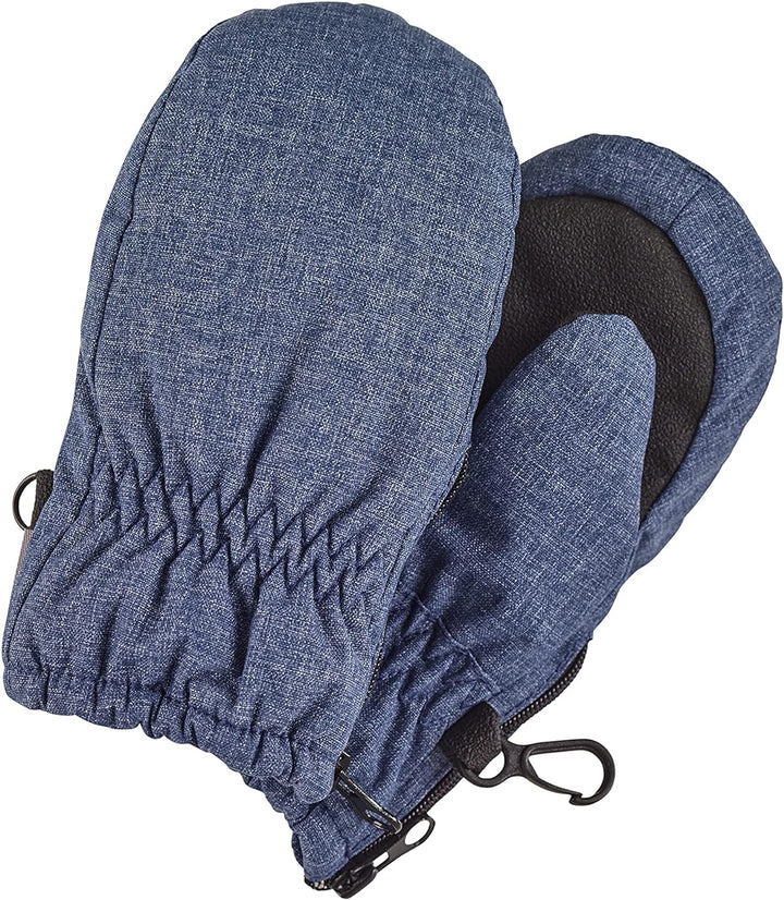 Sterntaler Unisex Kinder Melange mit Daumen und Seitlichem Reissverschluss Fäustlinge 1 Tintenbl. Me
