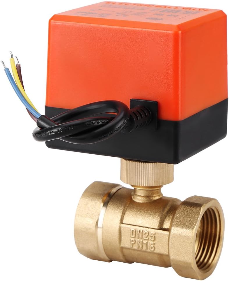 AC 220 V Messing Elektrische Motorisierte Kugelhahn 2 Way 3-Wire 1,6 Mpa Gewinde DN15 DN25 (DN25), D