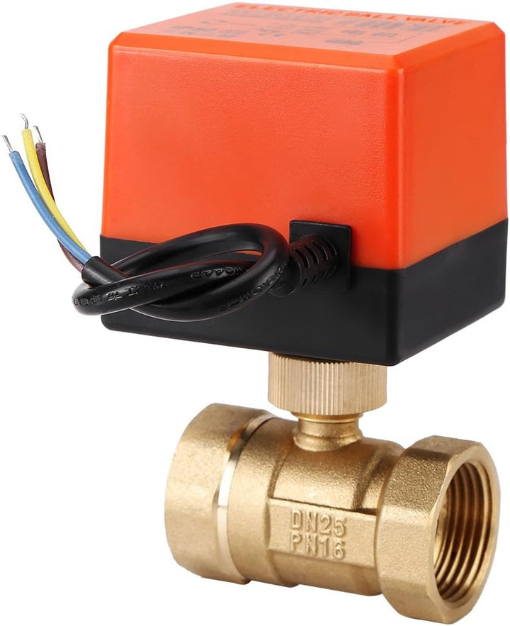 AC 220 V Messing Elektrische Motorisierte Kugelhahn 2 Way 3-Wire 1,6 Mpa Gewinde DN15 DN25 (DN25), D