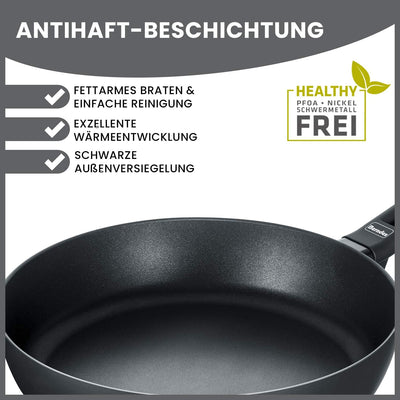 Berndes 11325 Alu Induction Schmorpfanne 24 cm Aluminium schwarz