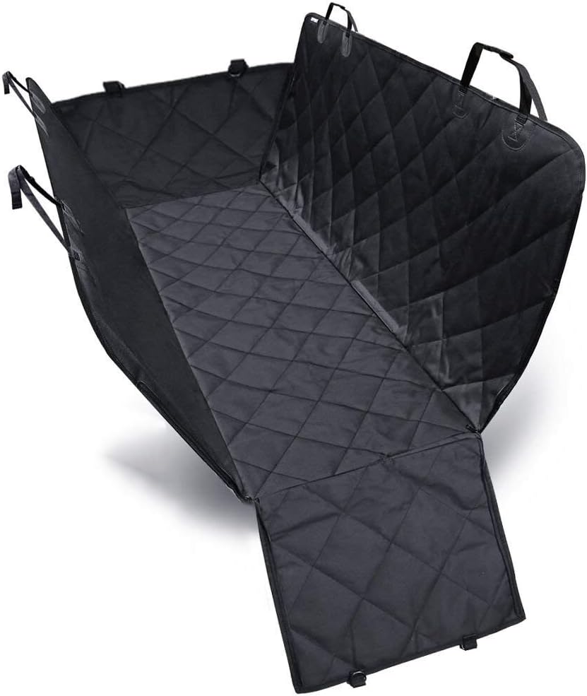 Floxik Hundedecke für jedes Auto – Premium Hunde Autoschondecke für die Rückbank inklusive Seitensch