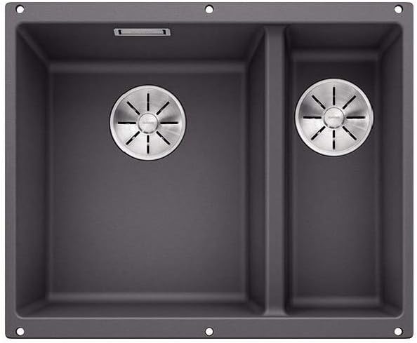 BLANCO SUBLINE 340/160-U | SILGRANIT felsgrau | Einbauart: Unterbau | Hauptbecken links | ohne Ablau