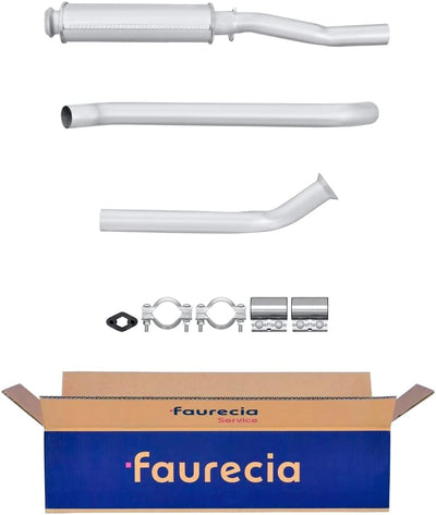 HELLA 8LC 366 024-981 Mittelschalldämpfer - Easy2Fit Kit - mitte - dreiteilig - Set mit Anbauteilen