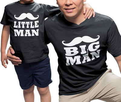 Little Man - Partner - T-Shirt Papa Vater Sohn Kind Baby Strampler Body Partnerlook