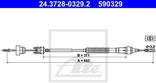 ATE 24.3728-0329.2 Seilzug, Kupplungsbetätigung