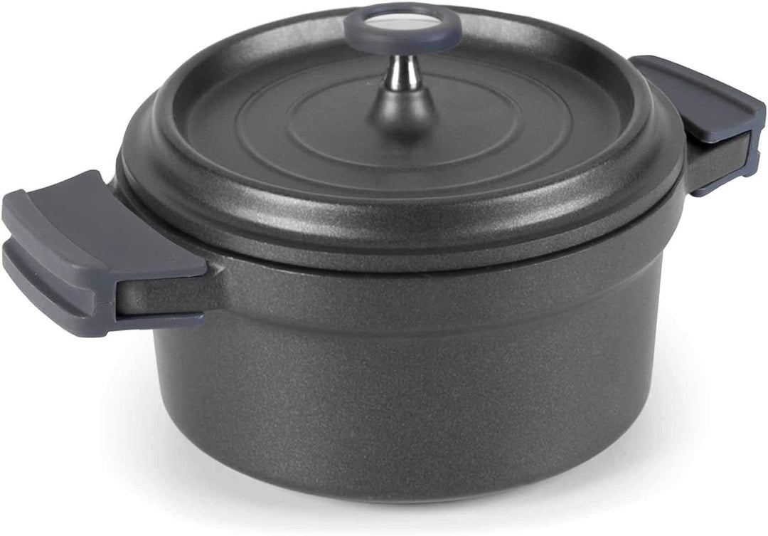 Lacor 25921 Schwarzbratentopf 20 cm, Giessen Aluminium Schwarz 20 cm Rund, Schwarz 20 cm Rund