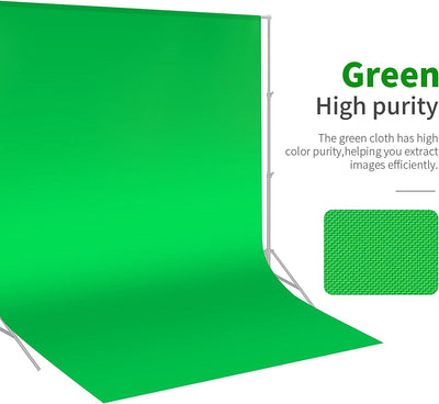 Neewer 10 x 20FT / 3 x 6 M Fotostudio 100% reines Muslin Faltbare Hintergrund Grün 10x20' Grün, 10x2