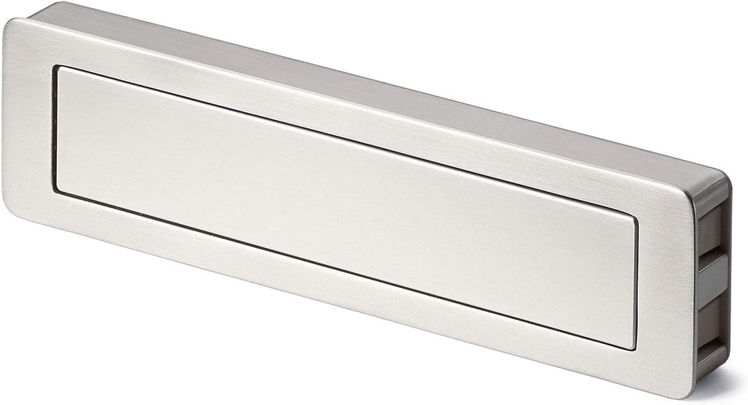 Einsetzgriff Touch-in, mit Dekorelement, Edelstahl Optik