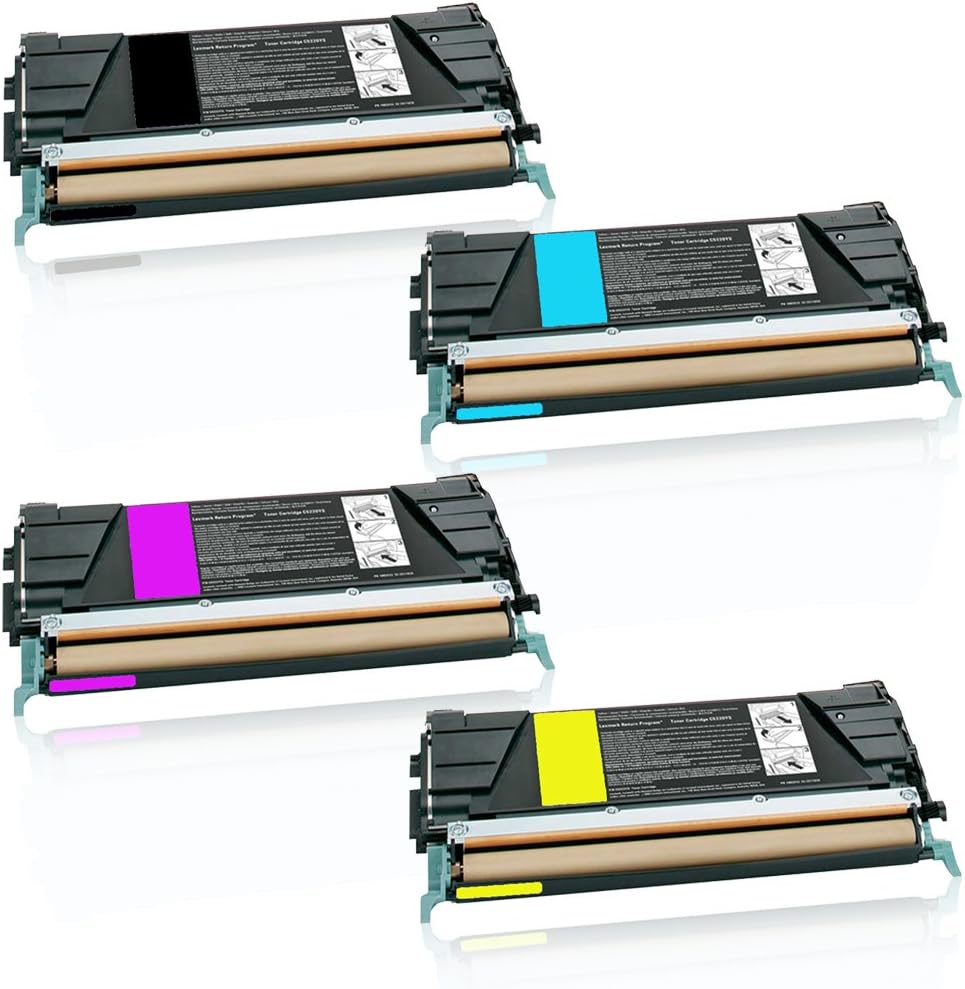 (4er Set LEXMARK C520 (BK+C+M+Y)) • 4er Set Kompatibel Toner für LEXMARK C-520K C520 K C520-K C520-C