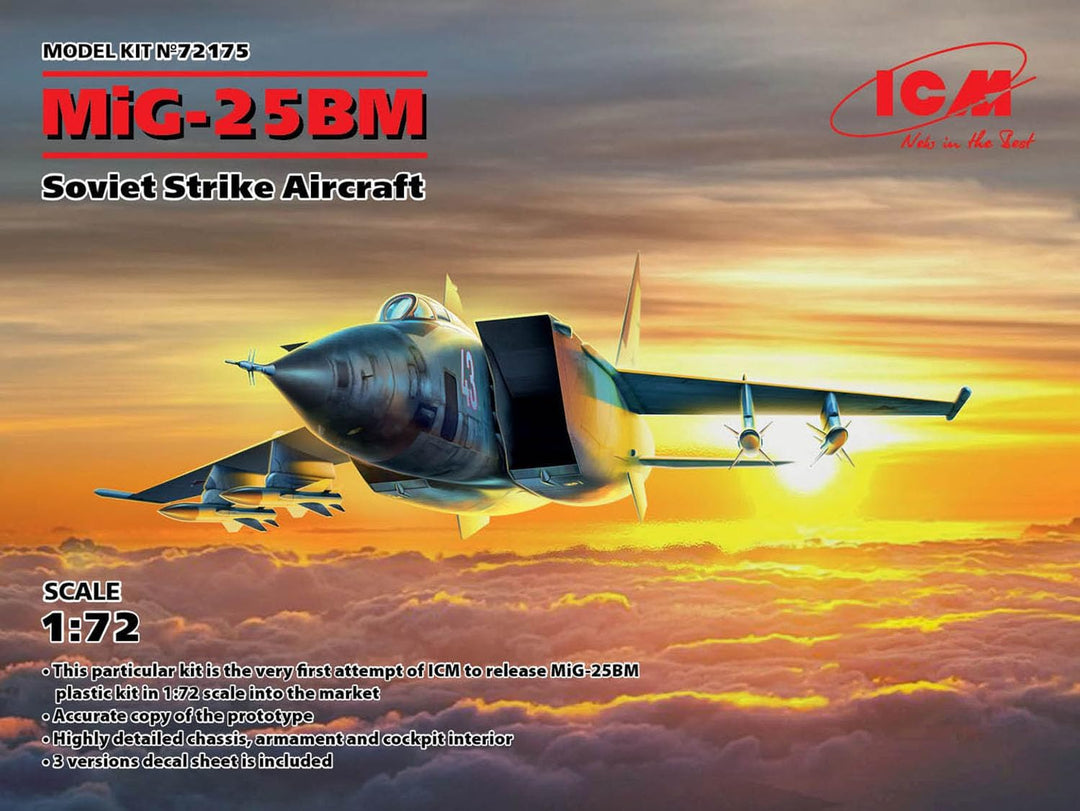 ICM ICM72175-1:72-MiG-25 BM, Soviet Strike Flugzeug