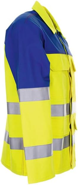 Grösse 60 Herren Planam Major Protect Warnschutz Jacke 1-lagig warngelb/kornblau Modell 5202 Warngel