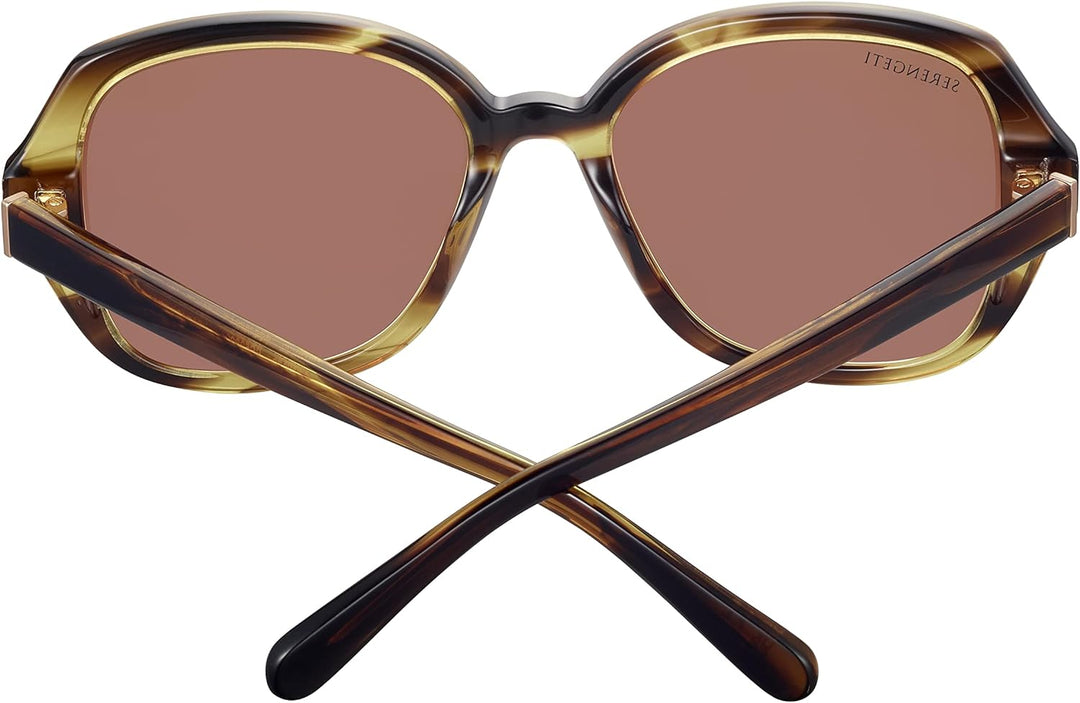 Serengeti Unisex Hayworth Sonnenbrille, Glänzend Ocker Tort, M
