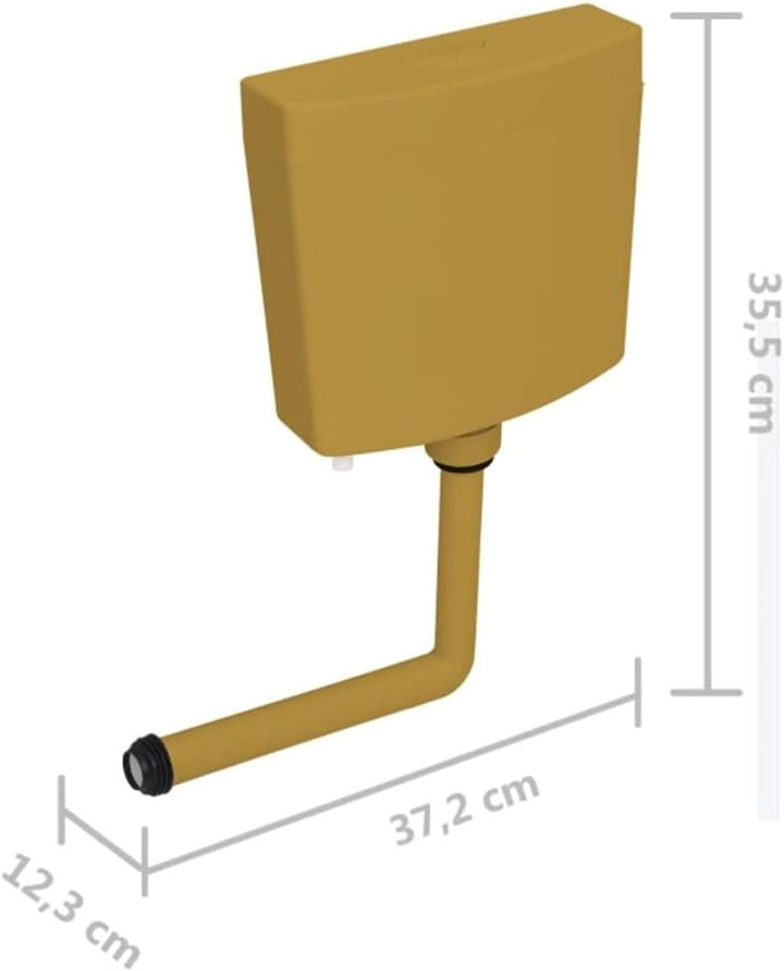 Tidyard WC Spülkasten Aufputzspülkasten Aufputz Wasserkasten 37,2 x 12,3 x 35,5 cm (L x B x H) Mit 2