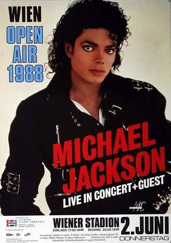 Michael Jackson - Open Air in Wien, Wien 1988 » Konzertplakat/Premium Poster | Live Konzert Veransta