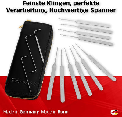 MULTIPICK ELITE 13 Profi Dietrich Set BOGOTA - [13 Teile Teile inkl. Lederetui] Made in Germany - Lo