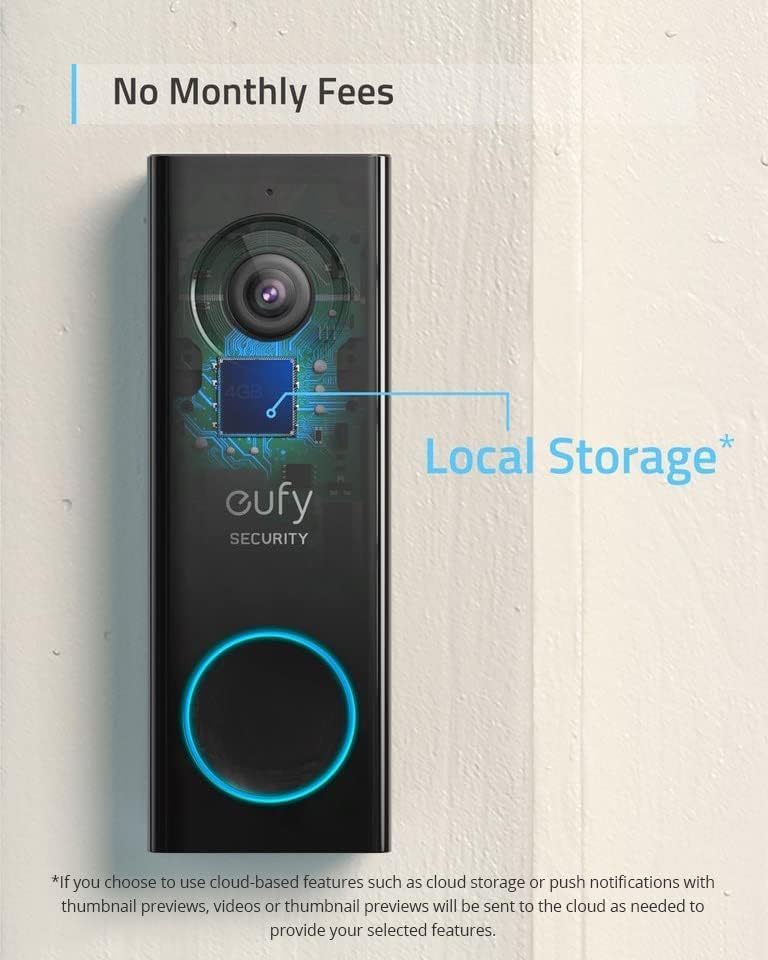 eufy Security Video Doorbell S220, Kabellose Video Türklingel mit Akku, 2K HD, Türklingel mit Kamera