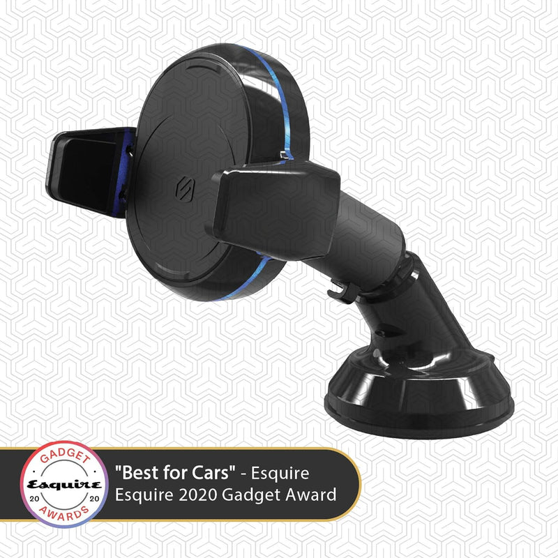 Scosche MagicGrip Sense and Grip Phone Mount - Wireless Charging, for Qi-Enabled Devices - Suction C