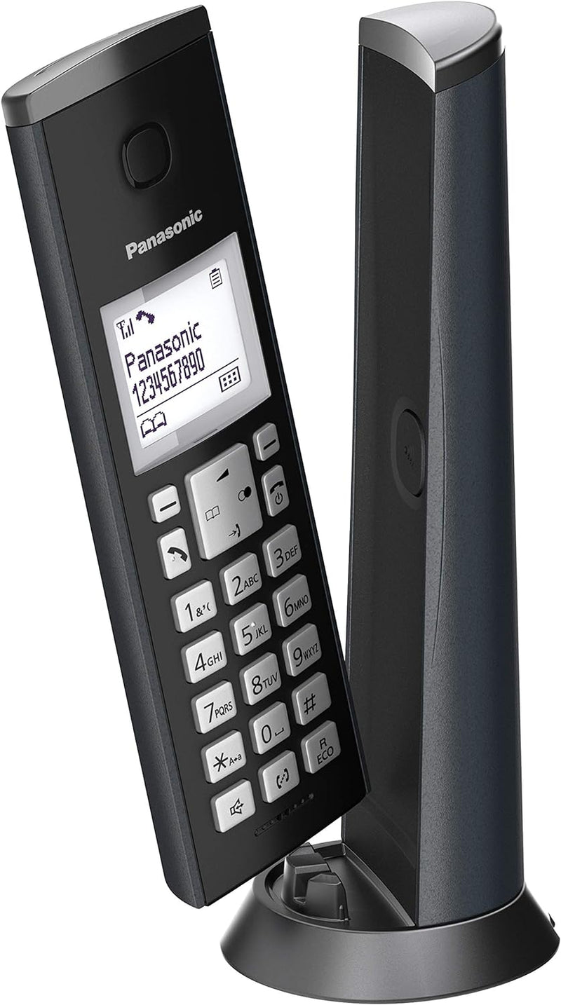 Panasonic KX-TGK210 DECT, Anruferkennung, Schwarz & goobay TAE Anschluss-Kabel (TAE-F Stecker auf We