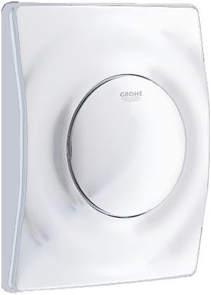 GROHE Surf - Abdeckplatte (116 x 144 mm, mit Druckknopfbetätigung, langlebig), alpinweiss, 37018SH0