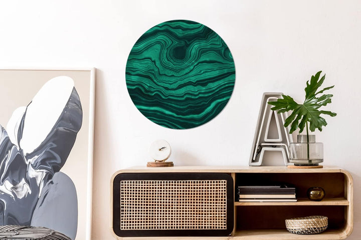 MuchoWow Wandbild Rund Wanddeko Deko Wohnzimmer Bilder 60x60 cm Achat - Edelsteine - Geode, 60x60 cm