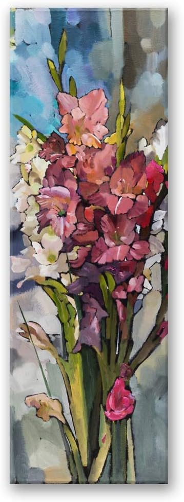 Feeby Wanddeko Blumen Bild Kunstdruck modern für Schlafzimmer Rot 30x90 cm M14017 30x90 cm, M14017 3