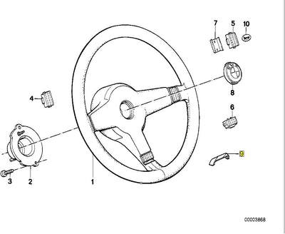 BMW M-Tech Motorsport Steering Wheel Badge Trim 1155957 32331155957