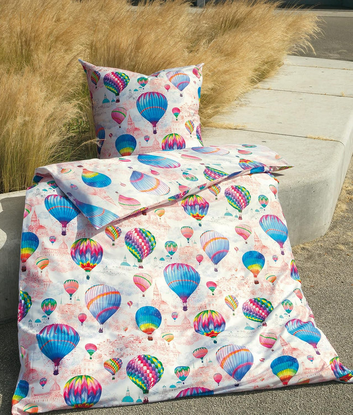 Janine Bettwäsche Mako-Satin modern Art S 135x200 cm + 80x80 cm Multicolor, 135x200 cm + 80x80 cm