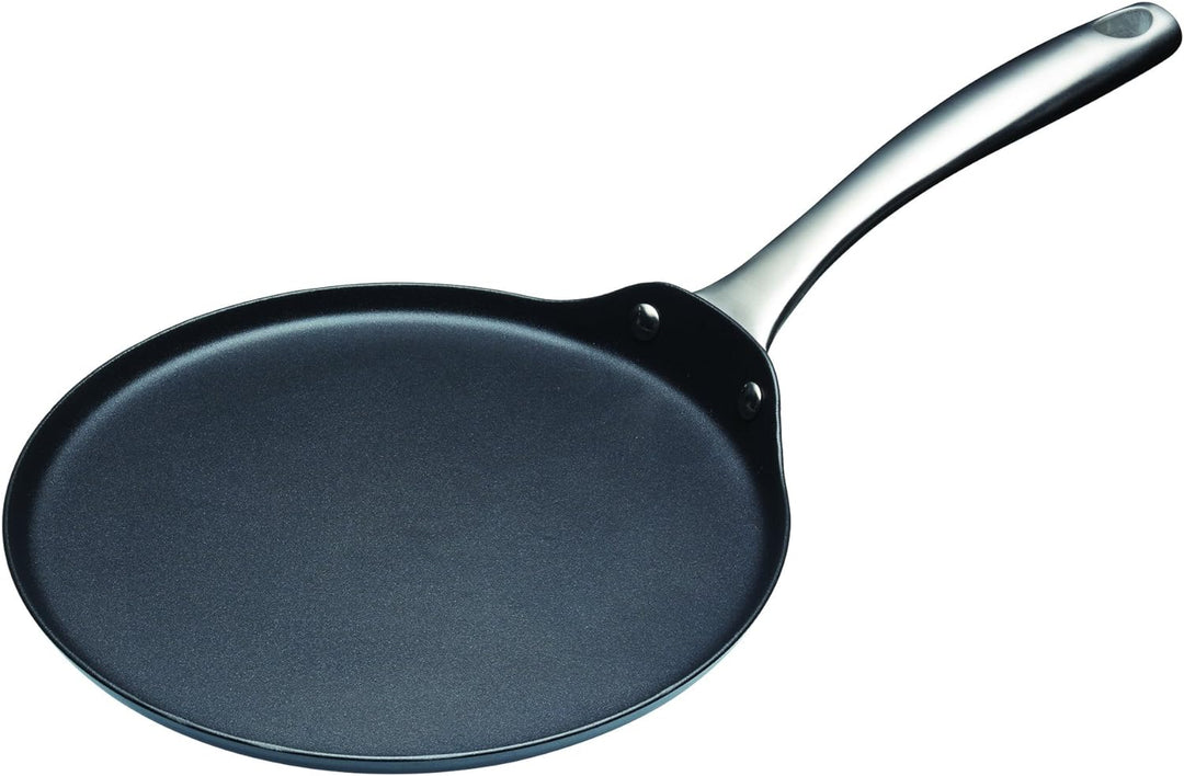 KitchenCraft MasterClass Carbon stahl Antihaft-Induktionspfanne für Crêpes und Pfannkuchen, 24 cm Ei