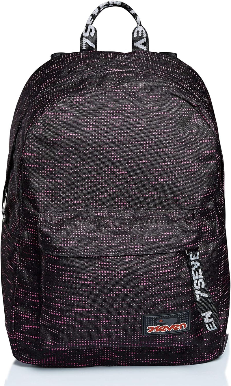 Seven Imusicpack Rucksack, Rosa, inklusive Stereokopfhörern, Schule und Freizeit Leuchtpink I, Leuch