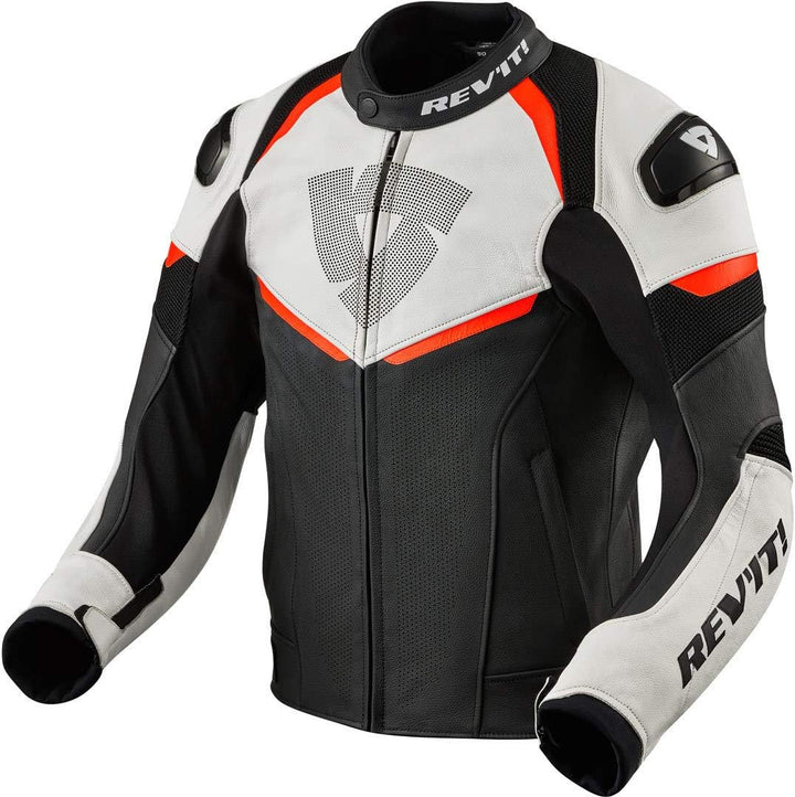 Revit Convex Motorrad Lederjacke Schwarz/Weiss/Rot 50