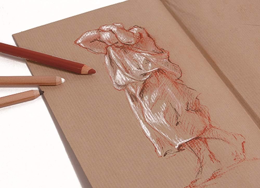 Clairefontaine 975153C Packung mit 10 Blatt Kraftpapier (400g, DIN A2, 42 x 59,4 cm, ideal für Kunst