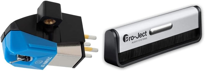 Audio-Technica at-VM 95 C Tonabnehmer & Pro-Ject Kohlefaser-Reinigungsbürste Brush it für Schallplat