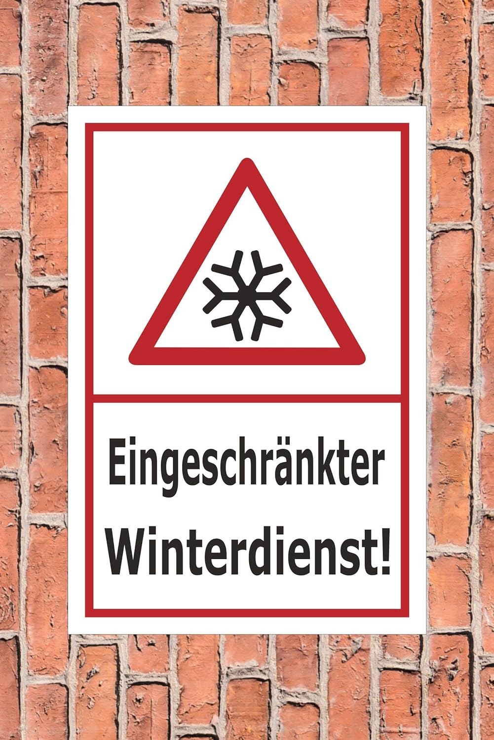 Melis Folienwerkstatt Schild Eingeschränkter Winterdienst - 60x40cm - Bohrlöcher - 3mm Aluverbund –