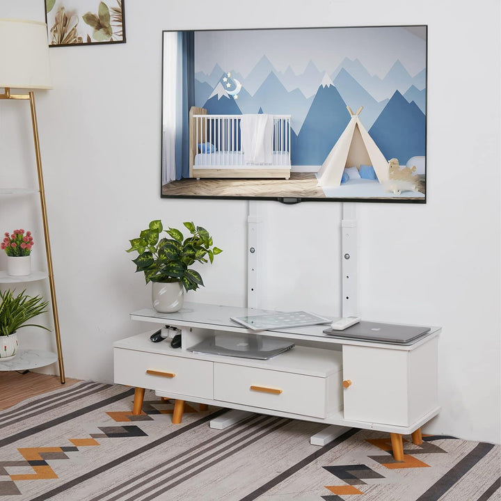 unho TV Ständer Universal Fernsehständer Höhenverstellbar, TV Standfuss für 32” to 65” Flach LED LCD