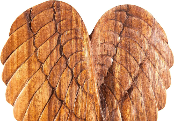 Windalf Engel Dekor Holzbild Wandrelief Amanda 22 cm Engels Flügel Holzornament Bohemian Wandojekt H