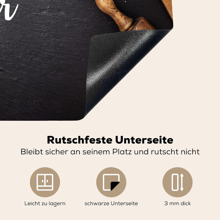 KitchenYeah© Herdabdeckplatte Personalisiert Einteilig Küche Abdeckplatte für Ceranfeld Abdeckung In