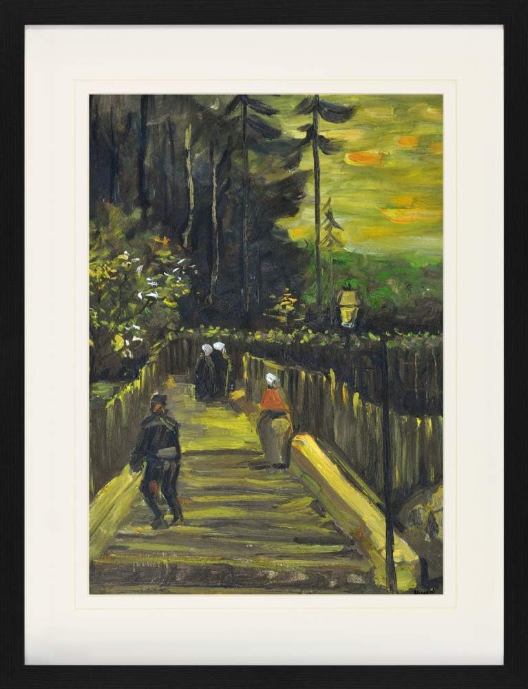 1art1 Vincent Van Gogh Poster Kleiner Weg Am Montmartre, 1886 Gerahmtes Bild Mit Edlem Passepartout