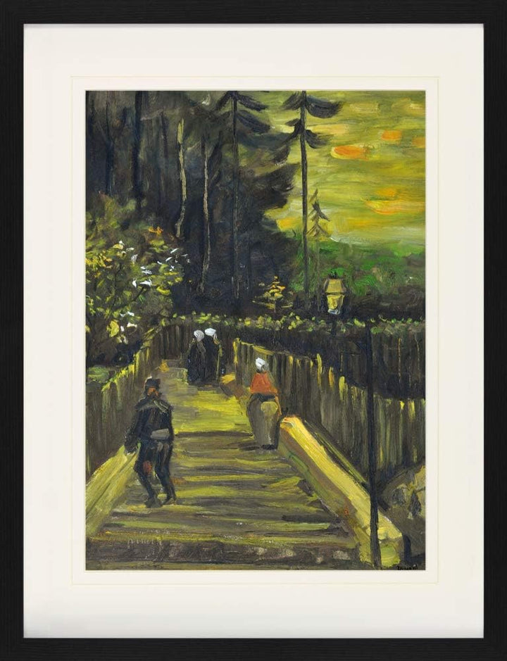 1art1 Vincent Van Gogh Poster Kleiner Weg Am Montmartre, 1886 Gerahmtes Bild Mit Edlem Passepartout