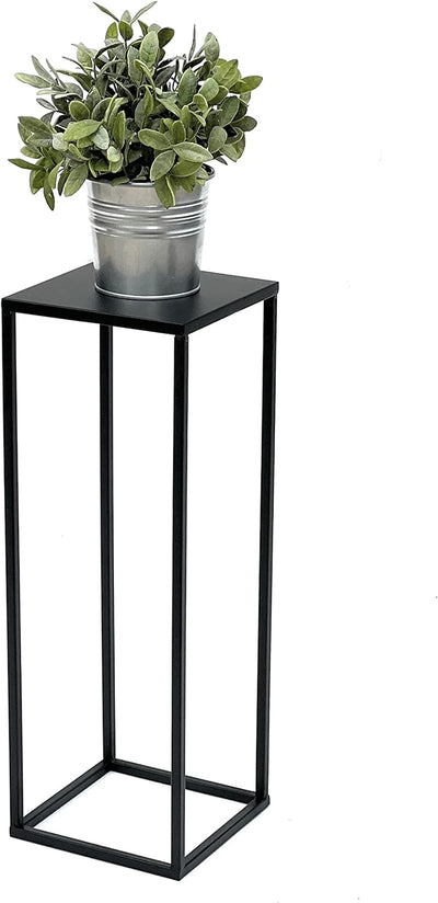 DanDiBo Blumenhocker Metall Schwarz Eckig 50 - 70 cm Blumenständer Beistelltisch 96315 Blumensäule M