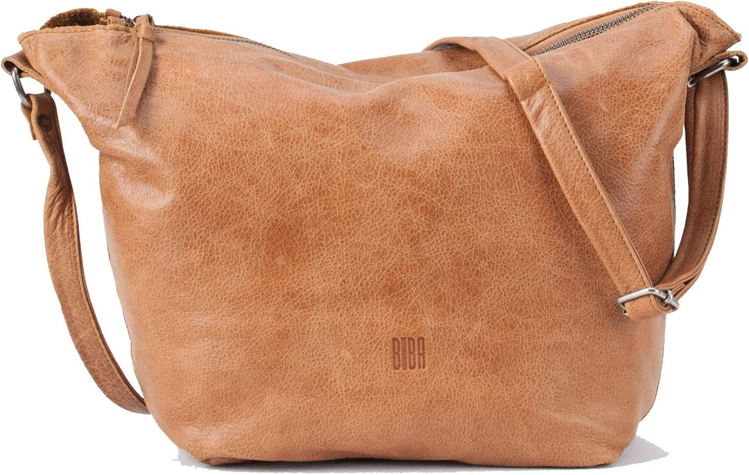 Biba Tasche für Damen aus echtem Leder, Umhängetasche Leather Utah Cream Out UTC2LO, Langen Griff, R