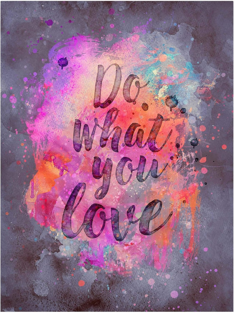 Bilderwelten Leinwandbild Farbexplosion Do What You Love 40 x 30cm Canvas 40cm x 30cm - Canvas, 40cm