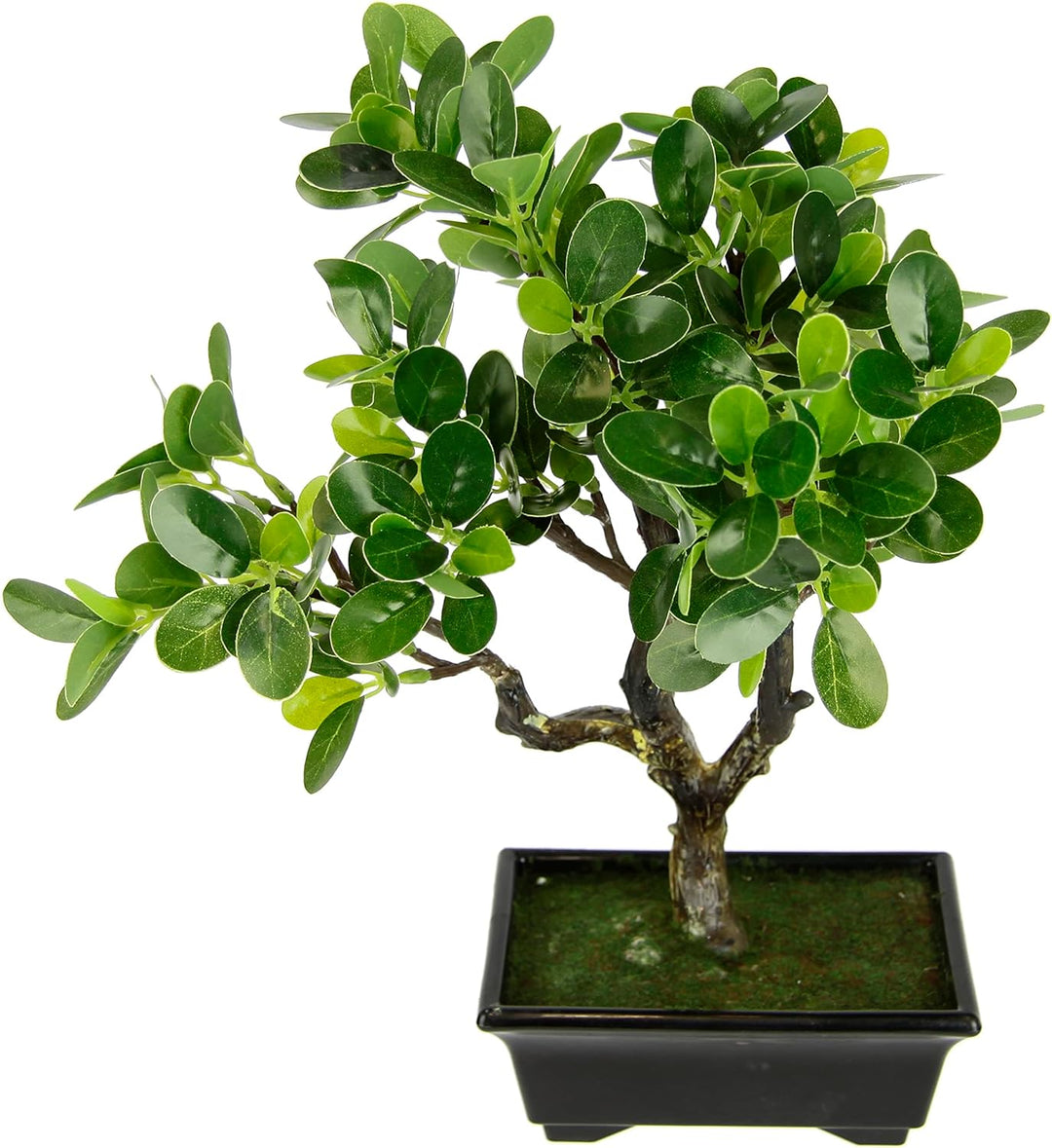 Bonsai Baum in Schale Kunstbonsai Kunstbaum Dekobaum künstlich Japanische Kunstpflanze Grünpflanze D