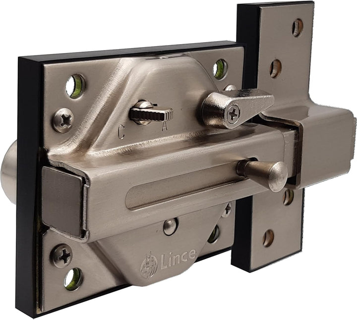 Lince 7930R Riegelschloss, schlagschlüsselsicher, matt verchromt