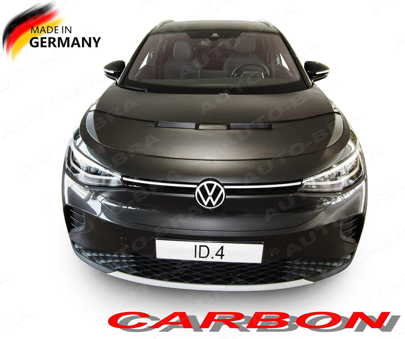 Auto-Bra AB3-00615 Carbon Optik kompatibel mit VW Volkswagen ID4 Bj. ab 2020 Haubenbra Steinschlagsc