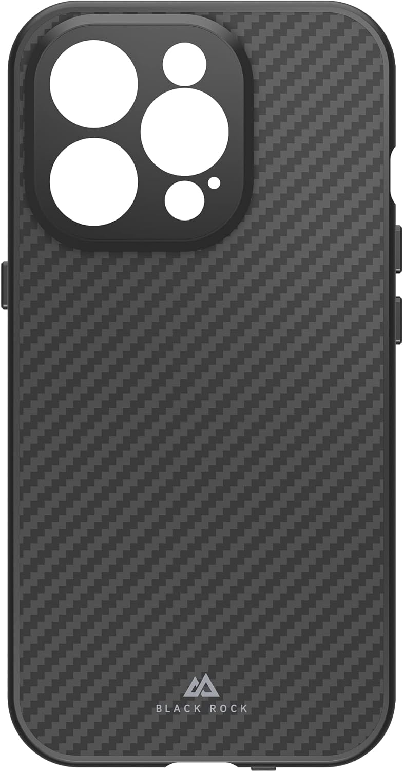 Black Rock - Hülle 360 Grad Glass Case Passend für Apple iPhone 14 Pro I Carbon Handyhülle, Karbon R