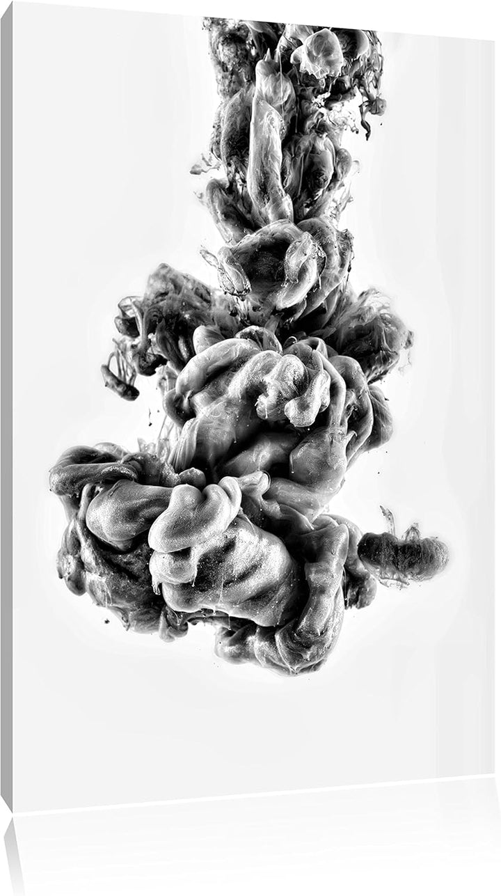Pixxprint Monocrome, Abstrakt Art, Bunter Qualm, Format: 100x70 auf Leinwand, 100x70