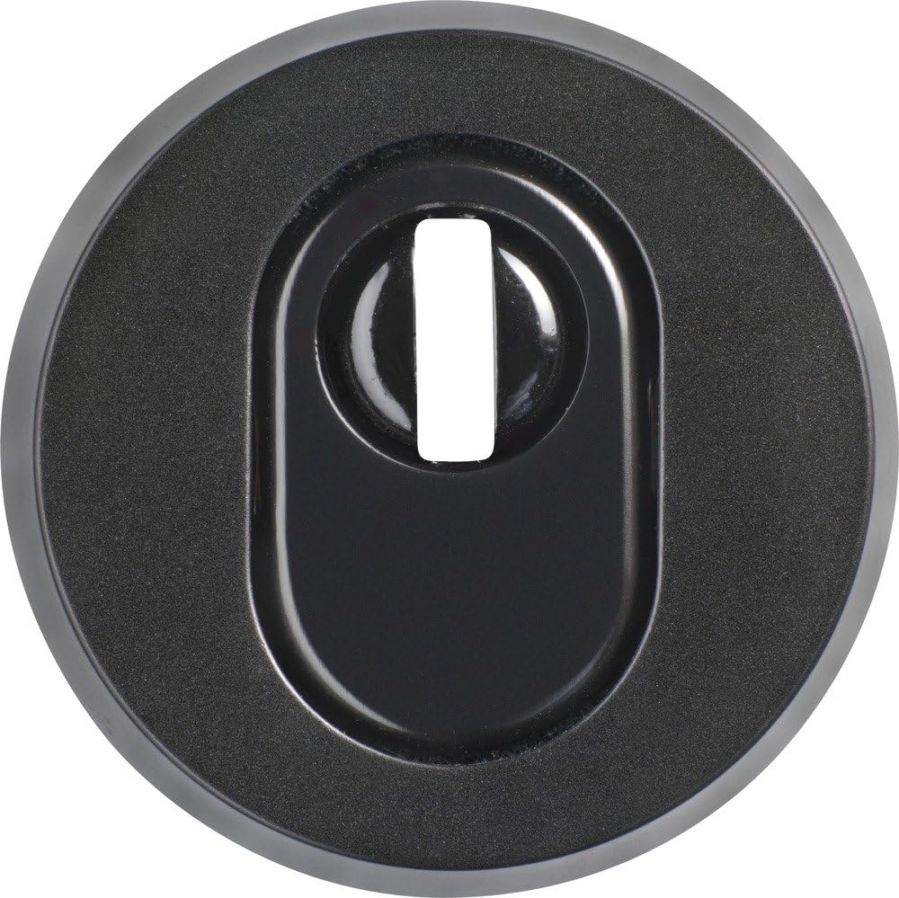 ABUS Tür-Schutzrosette RHZS415 B7 dunkelbraun mit Zylinderschutz für Holztüren 09405, Dunkelbraun