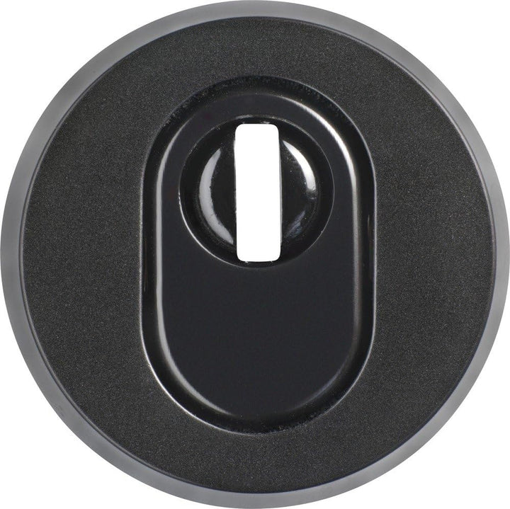 ABUS Tür-Schutzrosette RHZS415 B7 dunkelbraun mit Zylinderschutz für Holztüren 09405, Dunkelbraun